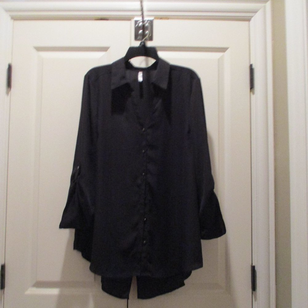 Black blouse - button up